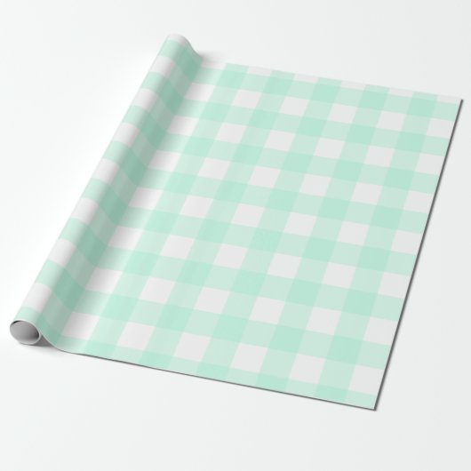 Pastel Mint Green Pset Pattern Pasen Cadeaupapier (Uitgerold)