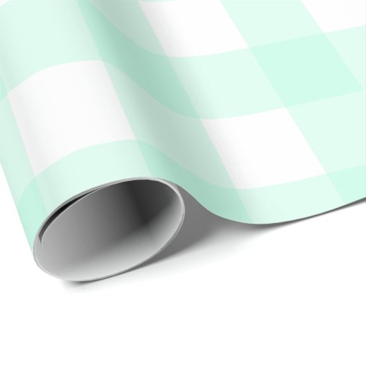 Pastel Mint Green Pset Pattern Pasen Cadeaupapier (Rol Hoek)