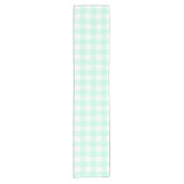 Pastel Mint Green Pset Pattern Pasen Korte Tafelloper (Voorkant)