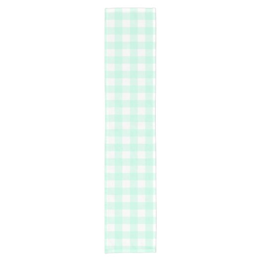 Pastel Mint Green Pset Pattern Pasen Korte Tafelloper (Voorkant)
