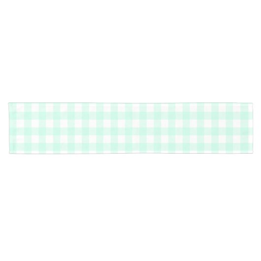 Pastel Mint Green Pset Pattern Pasen Korte Tafelloper (Horizontaal)
