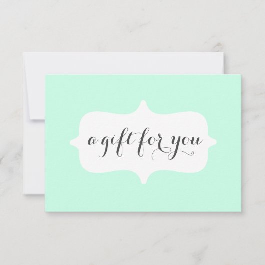 Pastel Mint Green Salon Gift Certificate Kaart (Voorkant)
