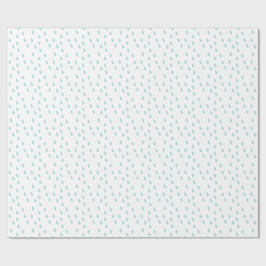 Pastel Mint Green Simple Modern Raindrops Patroon Cadeaupapier (Vlak)