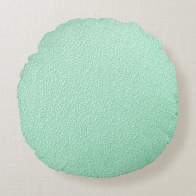 Pastel Mint Green Trendy Colors Rond Kussen (Voorkant)