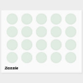 Pastel Mint Groen Effen Kleur Ronde Sticker (Vel)