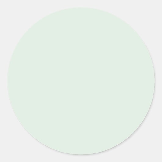 Pastel Mint Groen Effen Kleur Ronde Sticker (Voorkant)