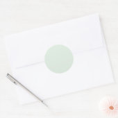 Pastel Mint Groen Effen Kleur Ronde Sticker (Envelop)
