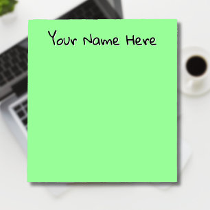 Pastel Mint Groen Gepersonaliseerd Eenvoudig Notitieblok