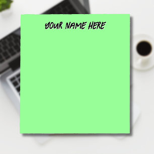Pastel Mint Groen Gepersonaliseerd Eenvoudig Notitieblok