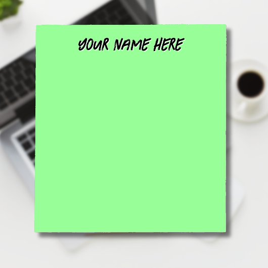 Pastel Mint Groen Gepersonaliseerd Eenvoudig Notitieblok