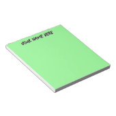 Pastel Mint Groen Gepersonaliseerd Eenvoudig Notitieblok (Schuin)