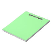 Pastel Mint Groen Gepersonaliseerd Eenvoudig Notitieblok (Linkerzijde)