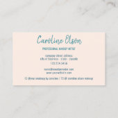 Pastel Mint Groen Goud Glitter Marmer Sparkle Art Visitekaartje (Achterkant)