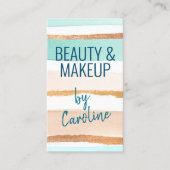 Pastel Mint Groen Goud Glitter Marmer Sparkle Art Visitekaartje (Voorkant)