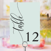 Pastel Mint Groen Moderne Kalligrafie Bruiloft Kaart