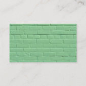 Pastel Mint Groene bakstenen muur Visitekaartje (Voorkant)