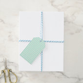 Pastel Mint Groene Strepen Zomer Gestreept Cadeaulabel (Met Touw)
