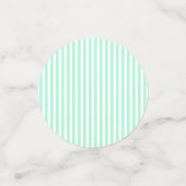 Pastel Mint Groene Strepen Zomer Gestreept Confetti (Kleine voorkant)