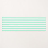 Pastel Mint Groene Strepen Zomer Gestreept Yogamat (Voorkant (horizontaal))