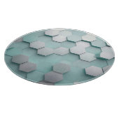 Pastel Mint Hexagonaal 3D Mozaïek Snijplank (Hoek)