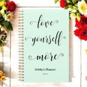 Pastel Mint Inspirerend Self Care Quote Planner