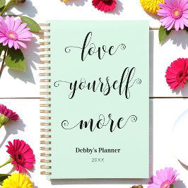 Pastel Mint Inspirerend Self Care Quote Planner