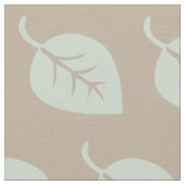 Pastel Mint Linen Leaf Pattern Fabric Stof (Close Up)