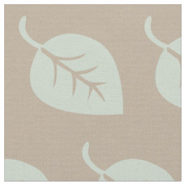 Pastel Mint Linen Leaf Pattern Fabric Stof