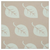 Pastel Mint Linen Leaf Pattern Fabric Stof (Swatch)