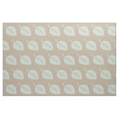 Pastel Mint Linen Leaf Pattern Fabric Stof (Fat Quarter)