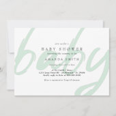 Pastel Mint Minimal Gender Neutral Baby shower Kaart (Voorkant)