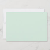 Pastel Mint Minimal Gender Neutral Baby shower Kaart (Achterkant)