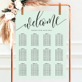 Pastel Mint Minimalistische Bruiloft Zitkaarten Poster