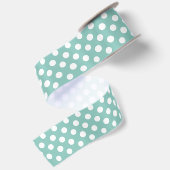 Pastel mint polka dot lint (Achterkant)