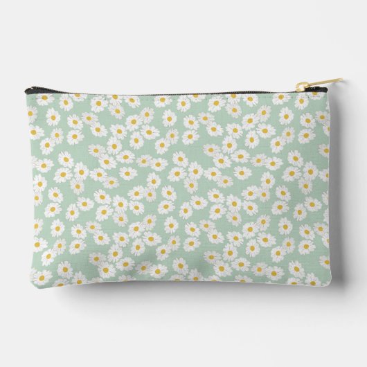Pastel Mint Sage Daisy Bloemen Bruidsmeisje Custom Etui (Achterkant)