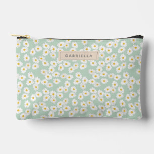 Pastel Mint Sage Daisy Bloemen Bruidsmeisje Custom Etui
