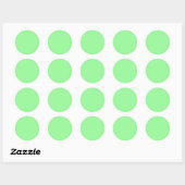 Pastel Mint Solid Color | Klassiek | Elegant Ronde Sticker (Vel)