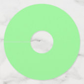 Pastel Mint Solid Color | Klassiek | Elegant Wijnglaslabel (Achterkant)