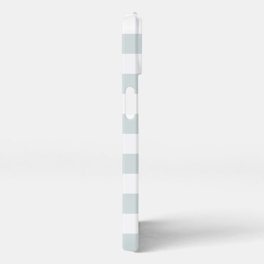 Pastel Mint Stripe New Mrs Last Name Bride iPhone Hoesje (Rechterkant)