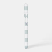 Pastel Mint Stripe persoonlijk iPhone 16 Hoesje (Linkerkant)