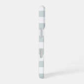 Pastel Mint Stripe persoonlijk iPhone 16 Hoesje (Rechterkant)