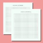 Pastel Mint & Vierkant Patroon Aangepast Notitieblok<br><div class="desc">Dit pastelmunt en vierkant notitieblok is eenvoudig. Het is perfect voor persoonlijk of kantoor gebruik. Ook een perfect cadeau voor leraren.</div>