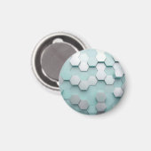 Pastel Mint Zeshoekige 3D Mozaïek Magneet (Voorkant / Achterkant)