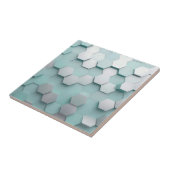 Pastel Mint Zeshoekige 3D Mozaïek Tegeltje (Zijkant)