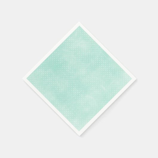 Pastel Minty Blue Turquoise Tiny Polka Dots Servet (Hoek)