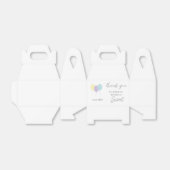 Pastel minty lila ballonnen 1e verjaardag Dank u w Bedankdoosjes (Uitgevouwen)