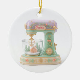 Pastel Mixer Sneeuwbol Bakker Op Maat Maakte Ornam Keramisch Ornament