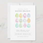 Pastel Modern Easter Brunch Invitation Easter Egg Kaart (Voorkant)