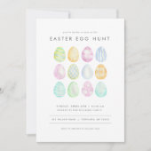 Pastel Modern Easter Hunt Invitation Party Kaart (Voorkant)