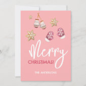 Pastel Modern kerstpatroon Feestdagenkaart (Voorkant)
